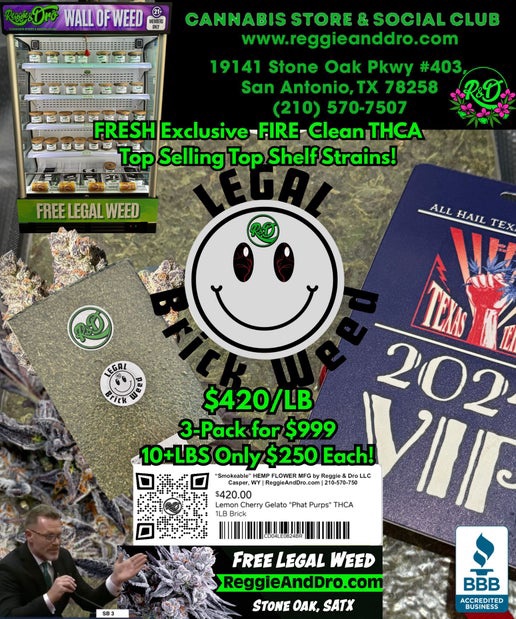 Cadillac Rainbow THC Brick Hemp Flower / 1/8 oz (3.5g)